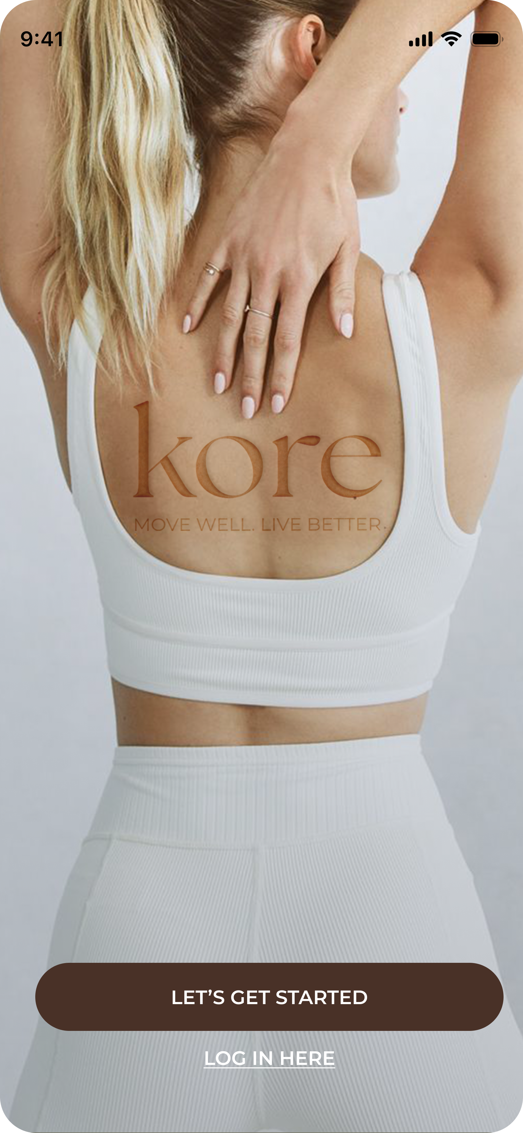 Giao diện app KORE